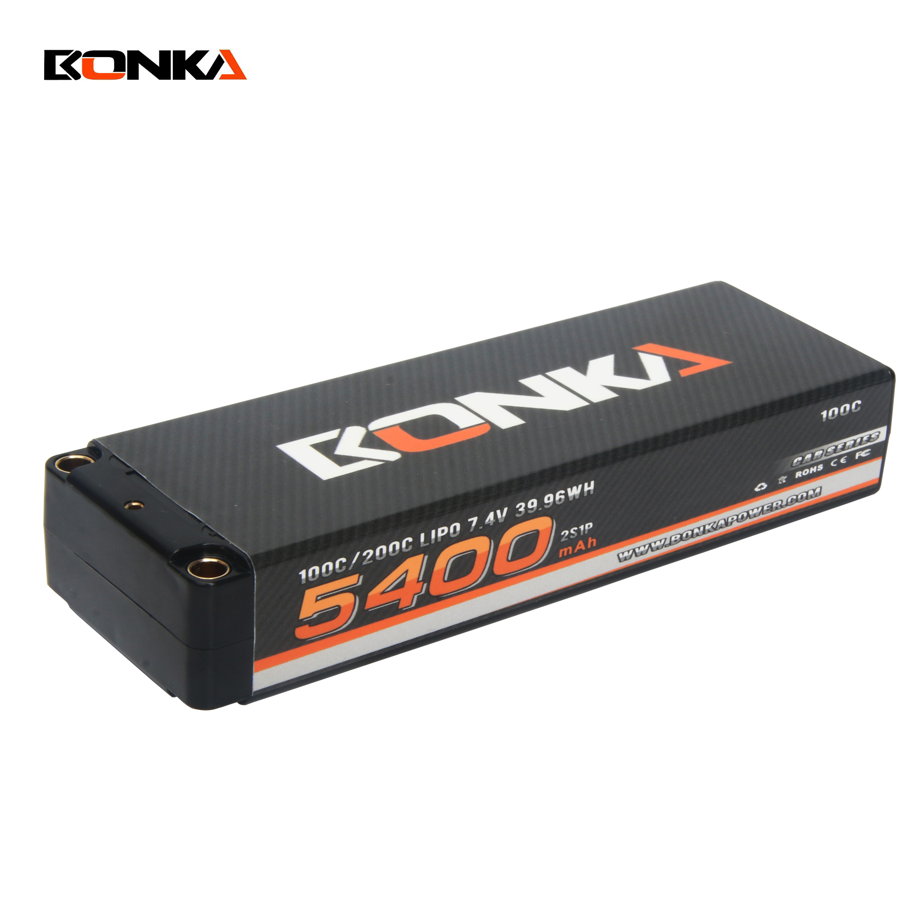 BONKA 5400mAh 100C 2S 7.4V Hardcase Lipo Battery
